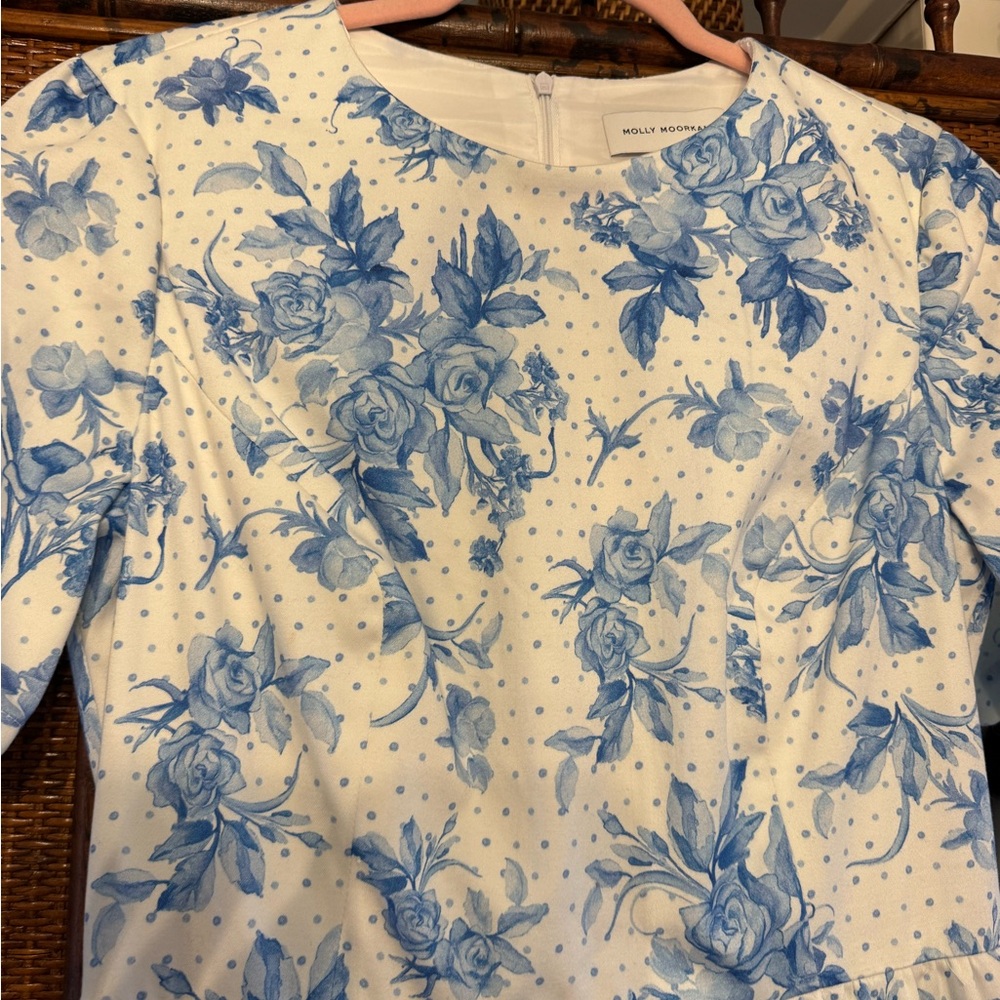 Chic Blue Floral Maxi Dress - Picture 5 of 6